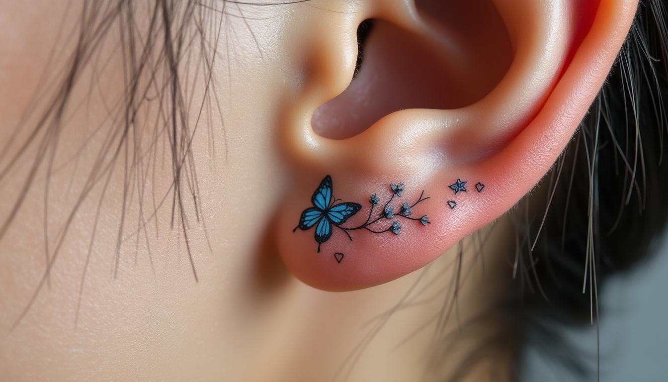 Tatouage derrière l’oreille signification : motifs populaires et ce qu’ils veulent vraiment dire